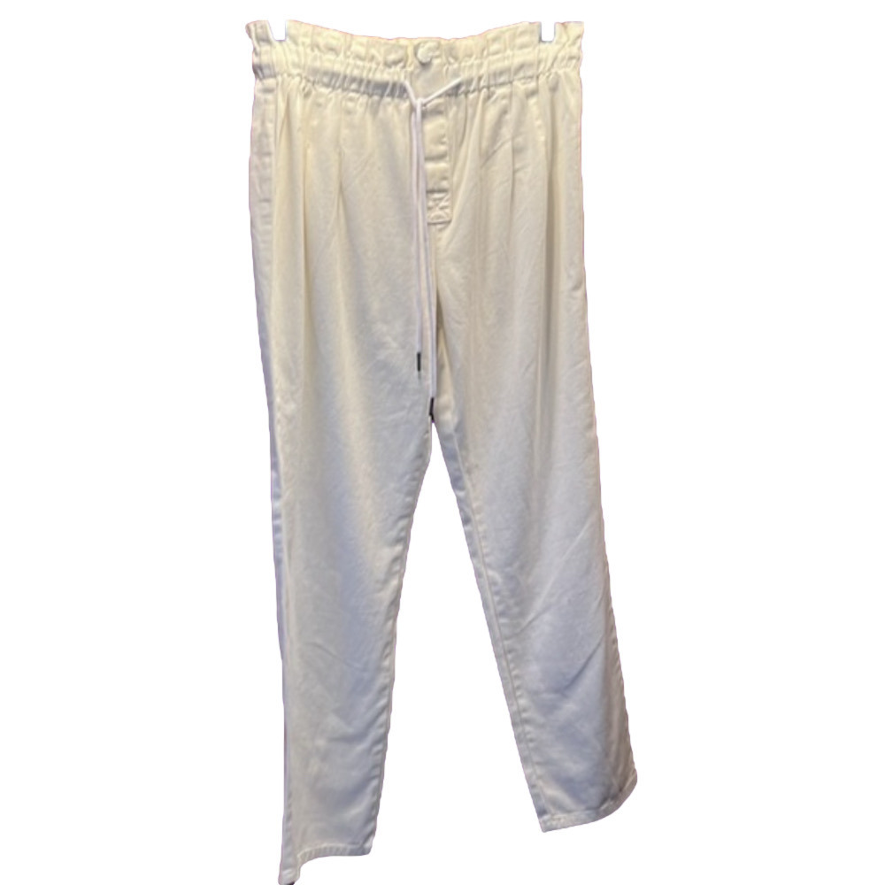 Drawstring Pants, NWT, faux zip, Length 41”, Waist 16”, inseam 36-37” Sz 32/14US